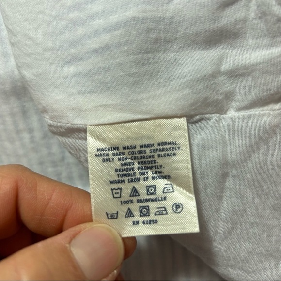 Lands' End Girls Size 14 Blue And White Bow Straps Fully Lined Seersucker Dress - Picture 3 of 4